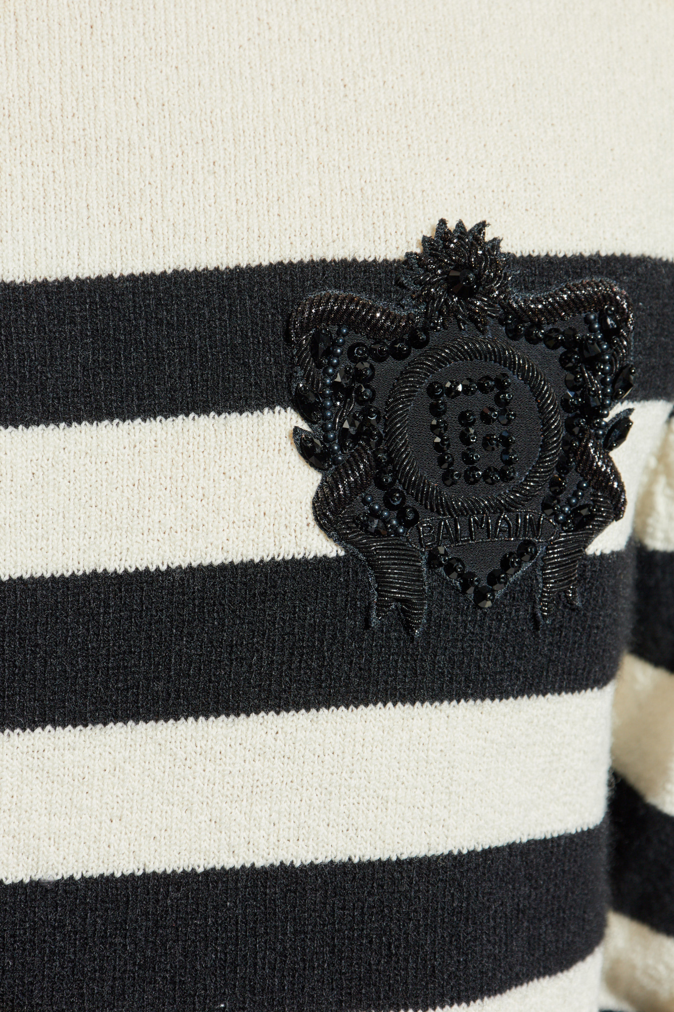 Cream Sweater with appliqué Balmain - Vitkac AS
